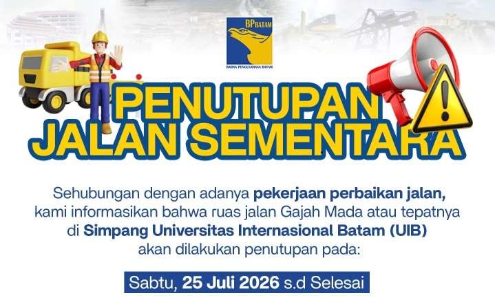 Tingkatkan Keselamatan dan Kenyamanan, BP Batam Lakukan Rekonstruksi Jalan Gajah Mada